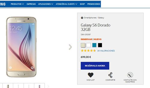 Venta anticipada del Samsung Galaxy S6