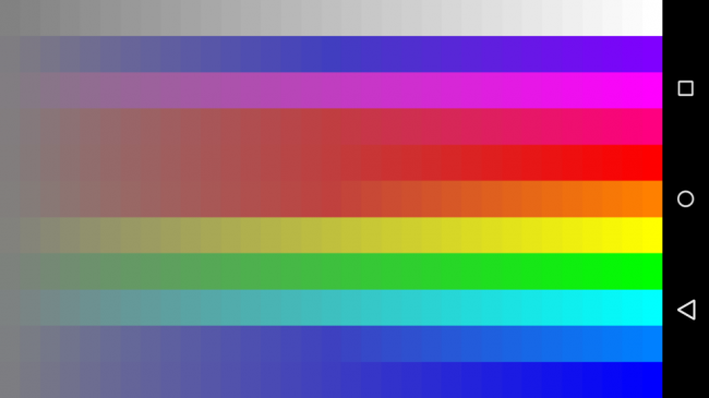 Detalle de la saturación de la pantalla del Motorola Moto E (2015)