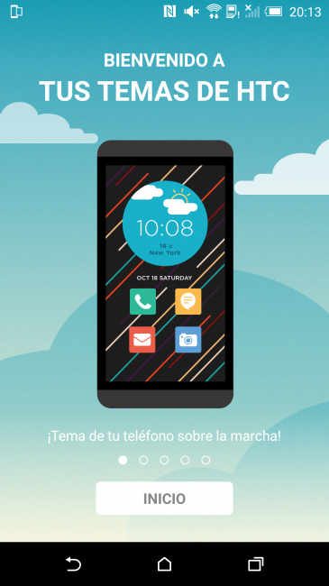 Opciones temas del HTC One M9