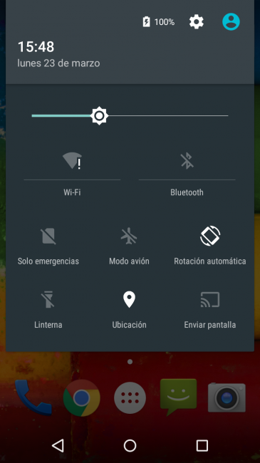 Accesos directos del Motorola Moto G 4G 2015
