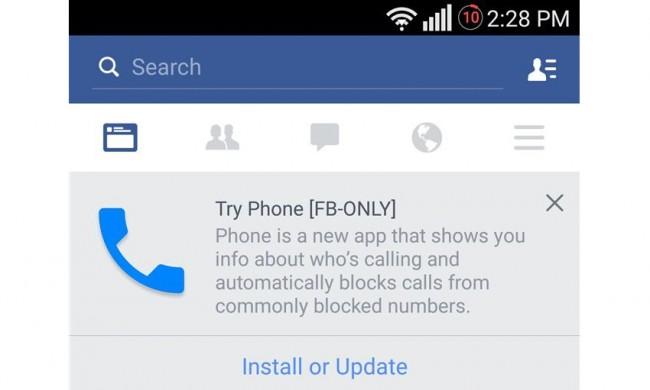 Facebook, 'dialer' para Android.