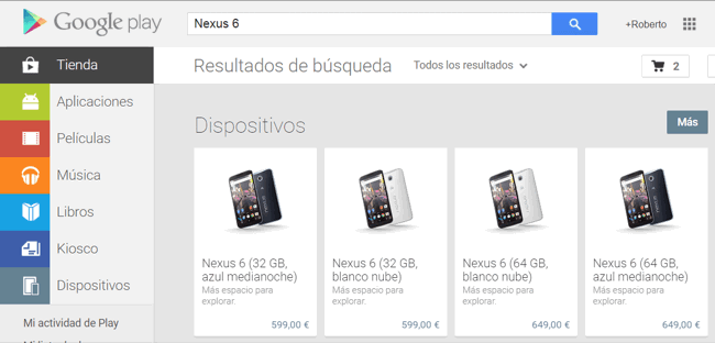 precios Nexus 6