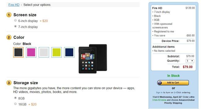 Oferta de la tablet Amazon Kindle Fire HD 7