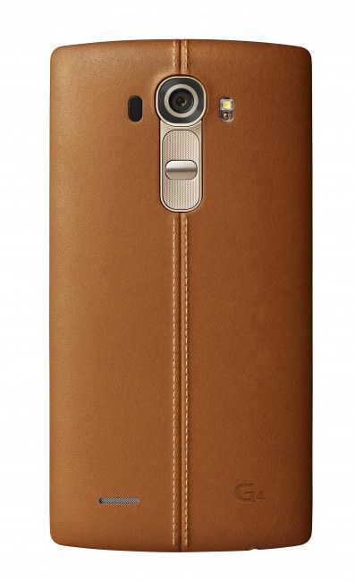 LG G4 detalle de la cámara y de carcasa de cuero