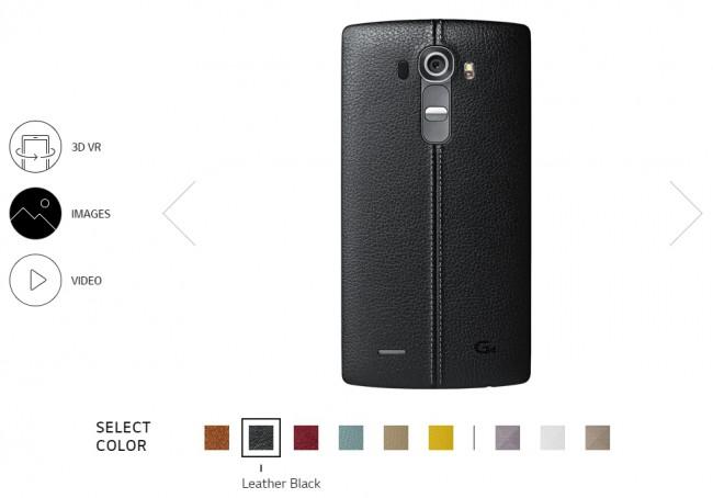 LG G4 en cuero negro