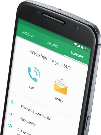 Nexus 6 compatible con Project Fi