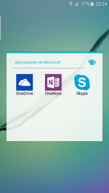Aplicaciones de Microsoft del Samsung Galaxy S6 Edge
