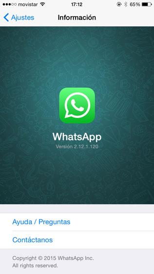 Versión Beta de WhatsApp para iPhone