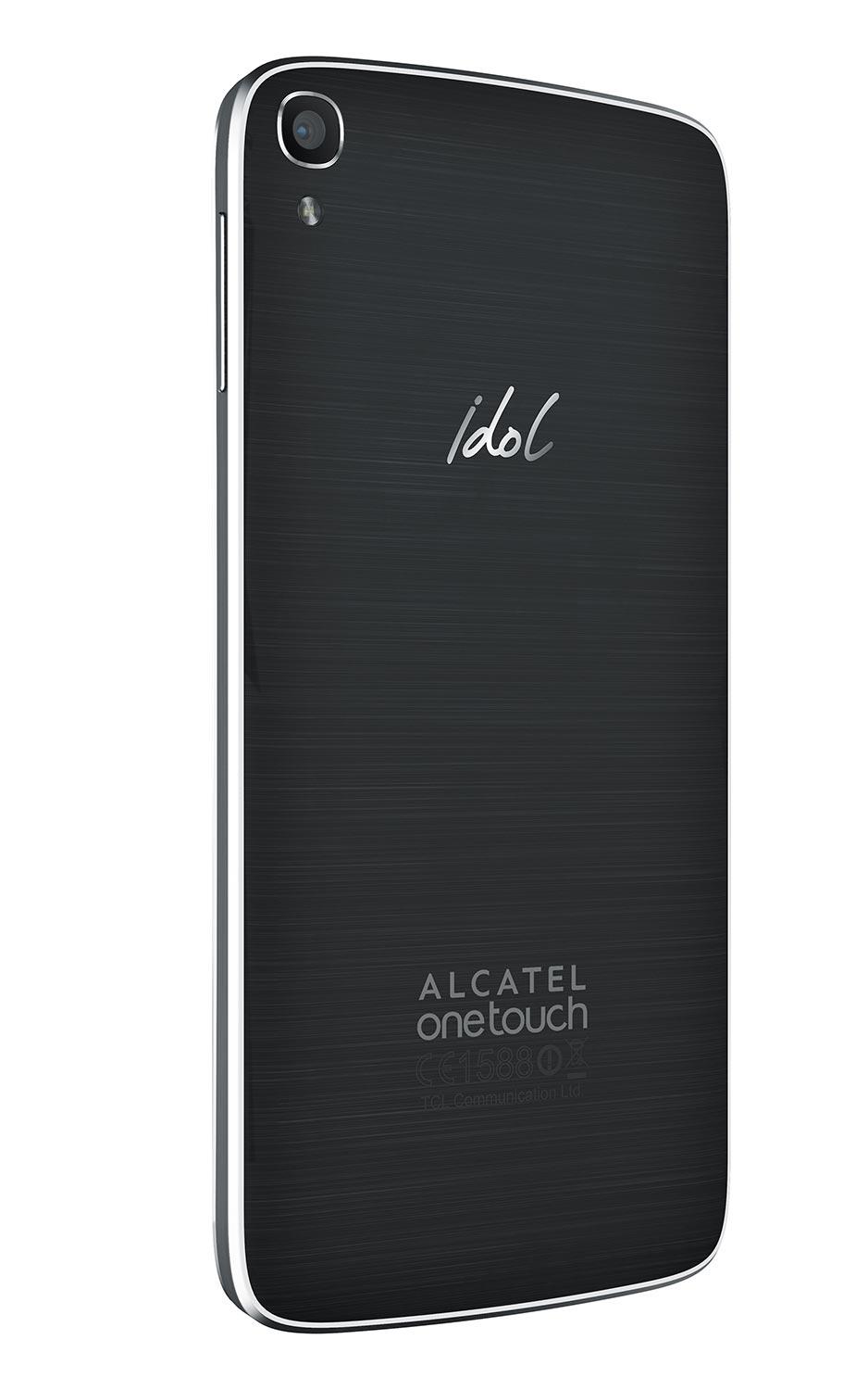 Alcatel One Touch Idol 3 con pantalla de 5.5 pulgadas detalle de la carcasa trasera