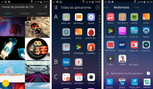 CM Launcher para Android.