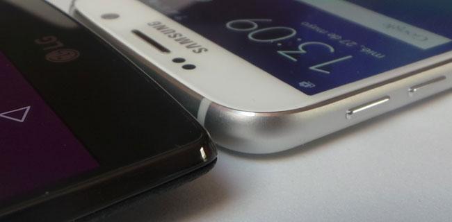 Esquinas comaparadas LG G4 vs Galaxy S6