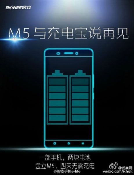 Dos baterías en Gionee M5