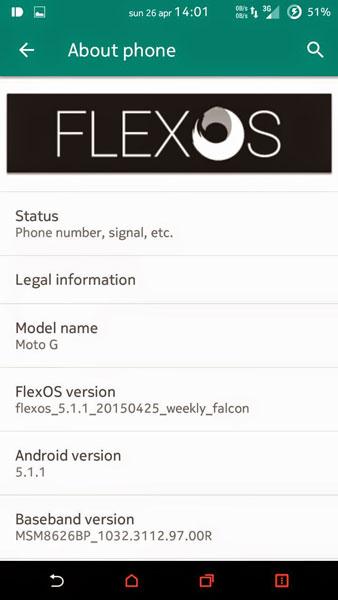 Motorola Moto G con FlexOs