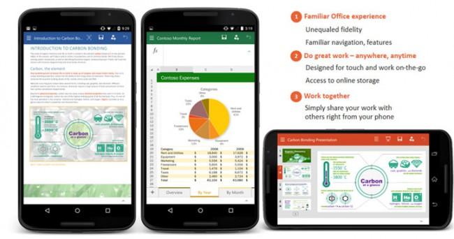 Office para smartphones Android