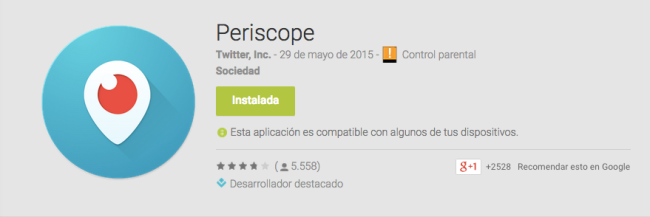 Google Play Store PEGI edades.