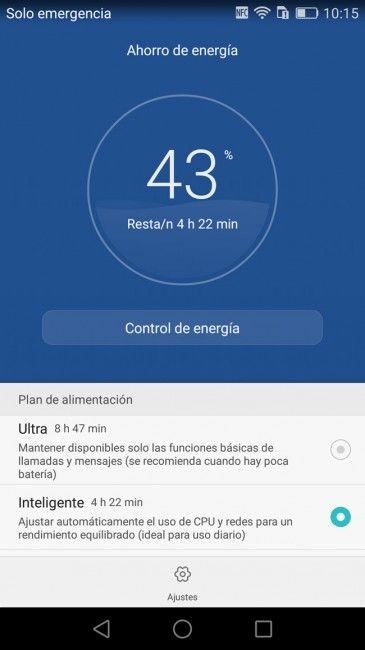 Administrado de aplicaciones en ejecución del Huawei P8