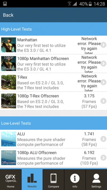 Resultado en GFXBench del Samsung Galaxy S6