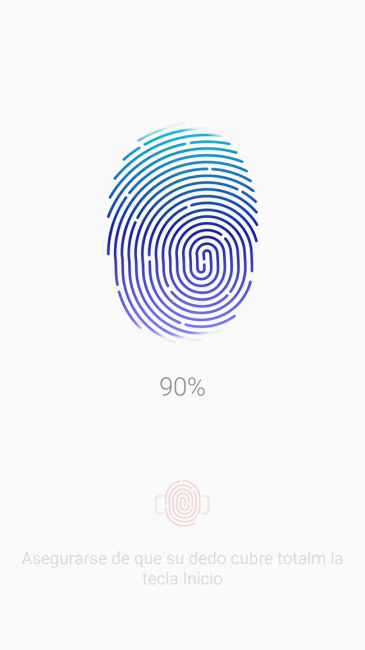 Aplicación de lector de huellas del Samsung Galaxy S6