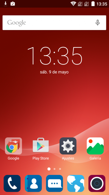 Escritorio del teléfono ZTE Blade S6