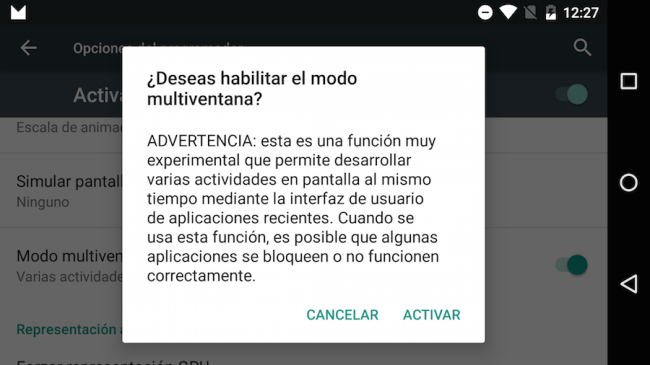 Multiventana en Android M.