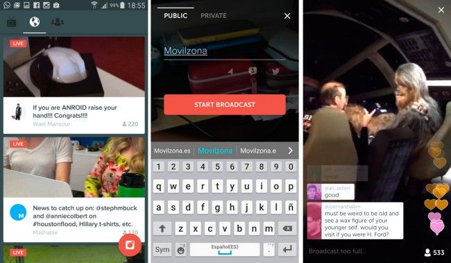 Periscope de Twitter sale oficialmente para Android.