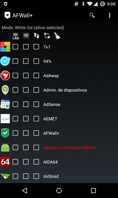 AFwall firewall android foto 1