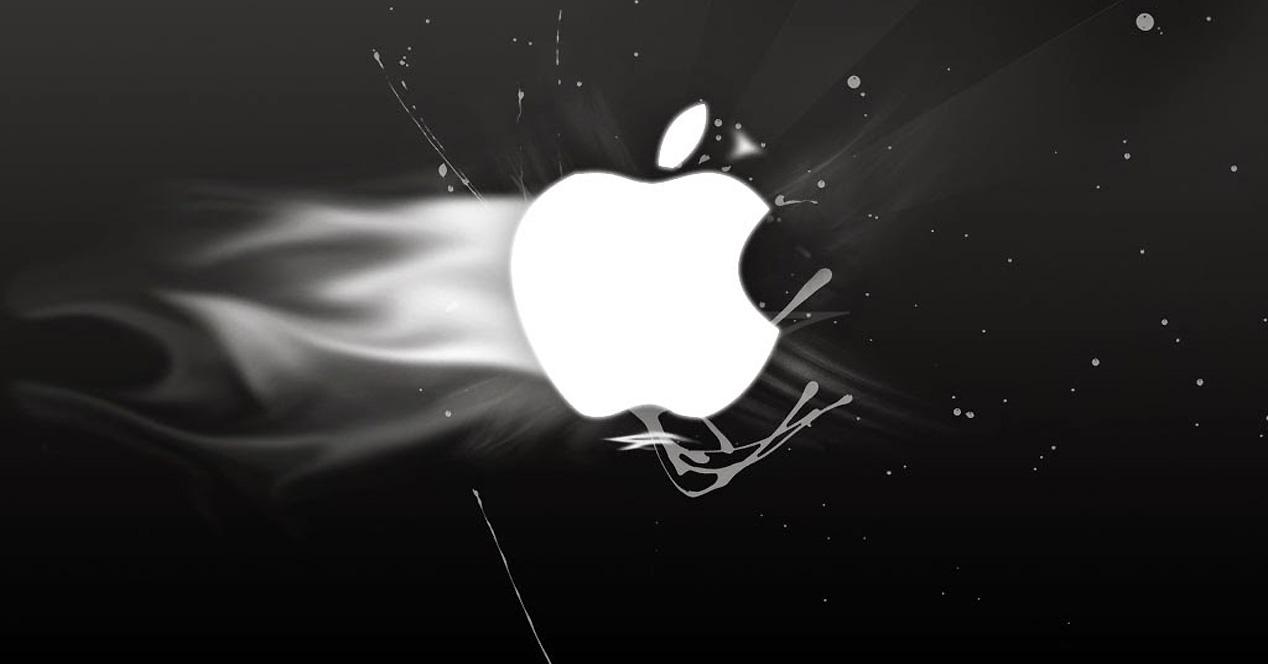 Logotipo de Apple en escala de grises