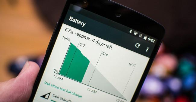 Consumo de bateria del Nexus 5
