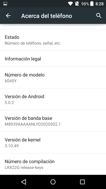 Información sistema Idol 3