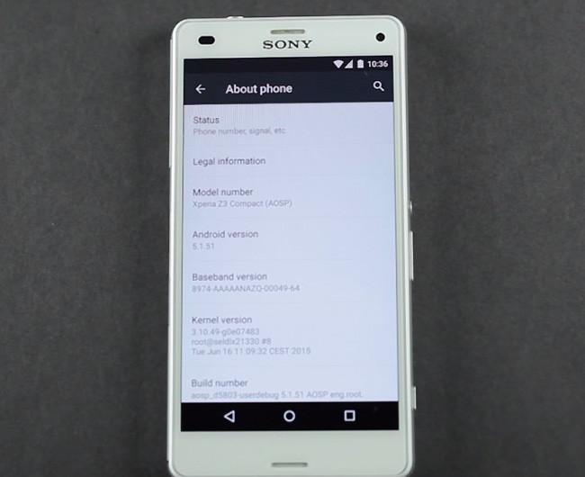 Sony Xperia Z3 Compact con Android M Developer Preview