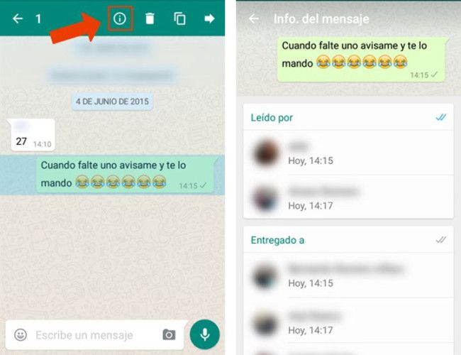 Truco doble check en grupos de WhatsApp