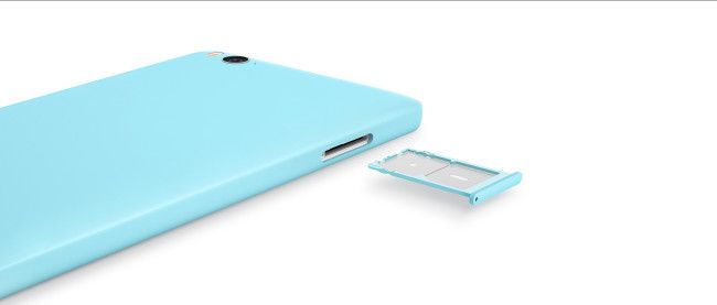 Xiaomi Mi 4i azul detalle de la tarjeta
