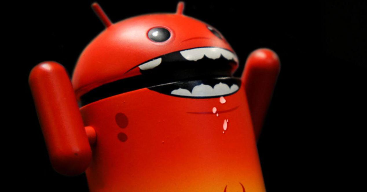 Muñeco Android virus rojo