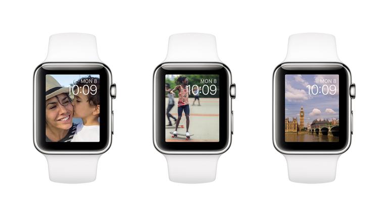 Apple Watch con fotos en la pantalla