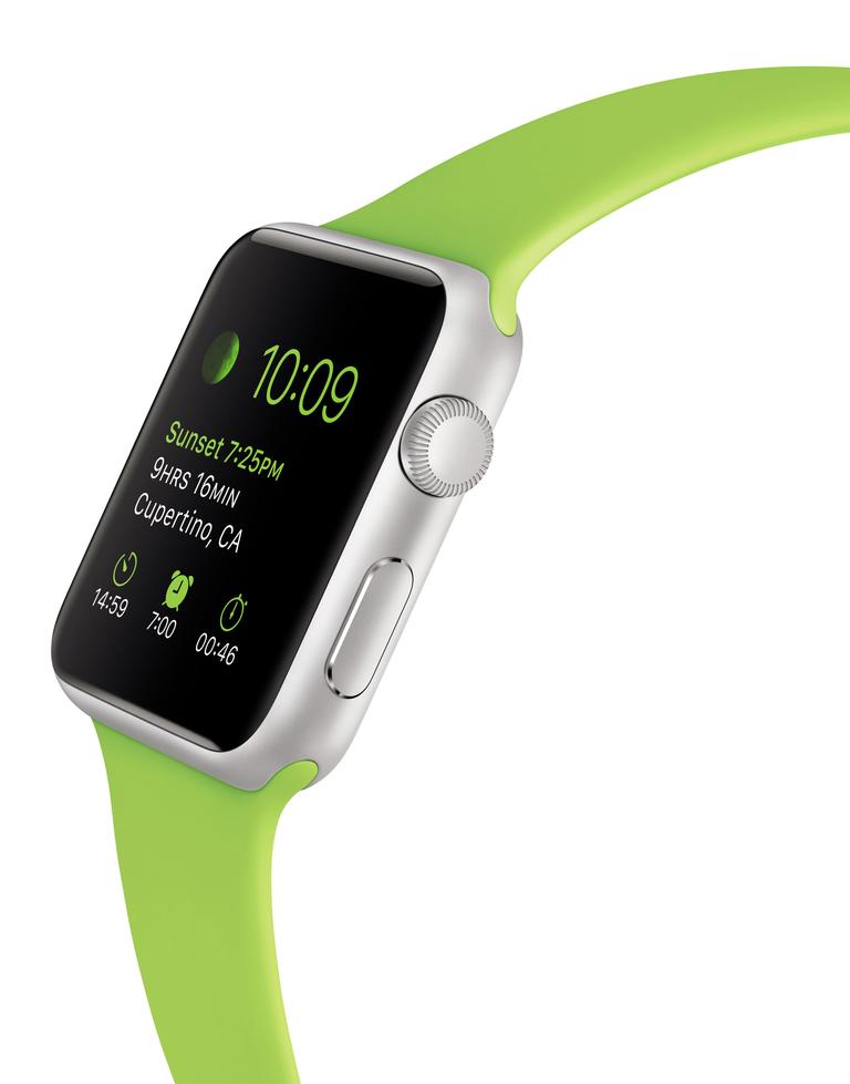 Apple Watch con la correa en color verde