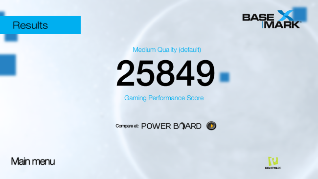 Resultado del Xiaomi Mi Note en Basemark
