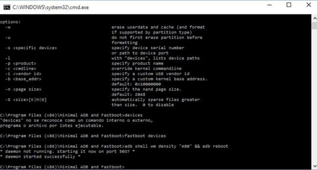 cambiar los dpi en Android