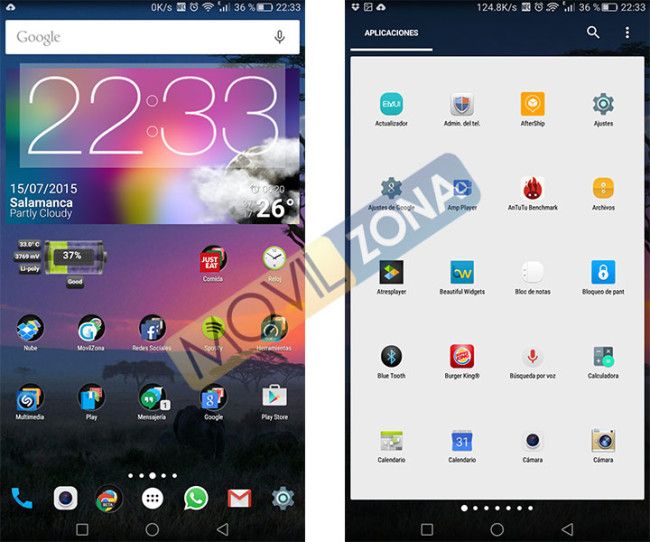 400 dpi pantalla Huawei Ascend Mate 7