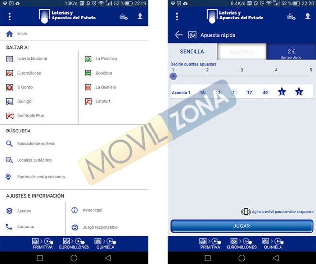 App oficial de Loterias y Apuestas del Estado
