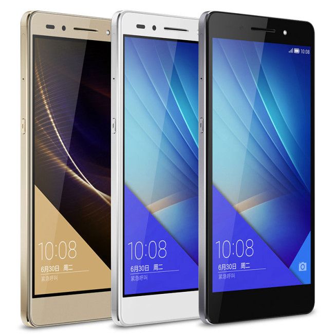 Honor 7 en negro, blanco y color oro