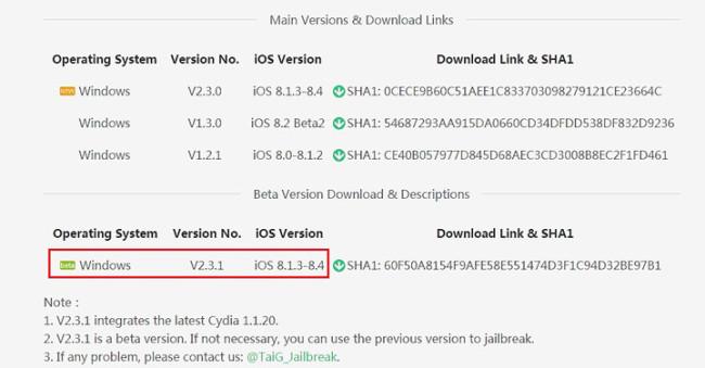 Jailbreak en iOS 8.4 con TaiG