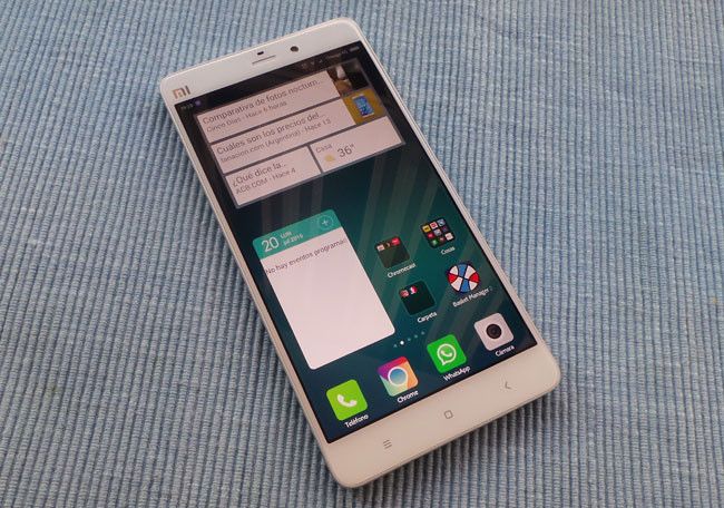 Frontal del Xiaomi Mi Note
