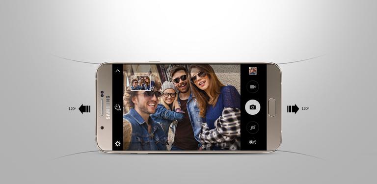 Samsung Galaxy A8 selfie de grupo