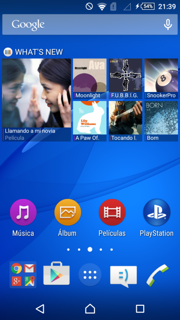 Escritorio Sony Xperia M4 Aqua