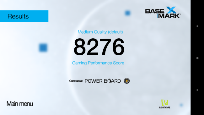 Resultado en Basemark del Sony Xperia M4 Aqua