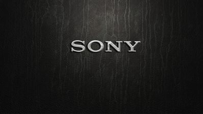 Logotipo de Sony sobre fondo gris