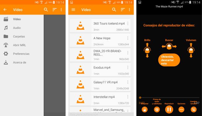 VLC para Android.