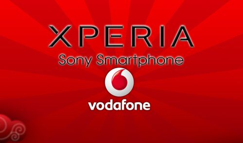 Logotipo de Sony Xperia y Vodafone