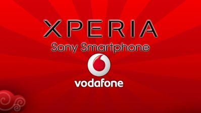 Logotipo de Sony Xperia y Vodafone