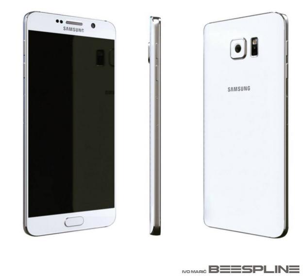 Samsung Galaxy Note 5 render blanco